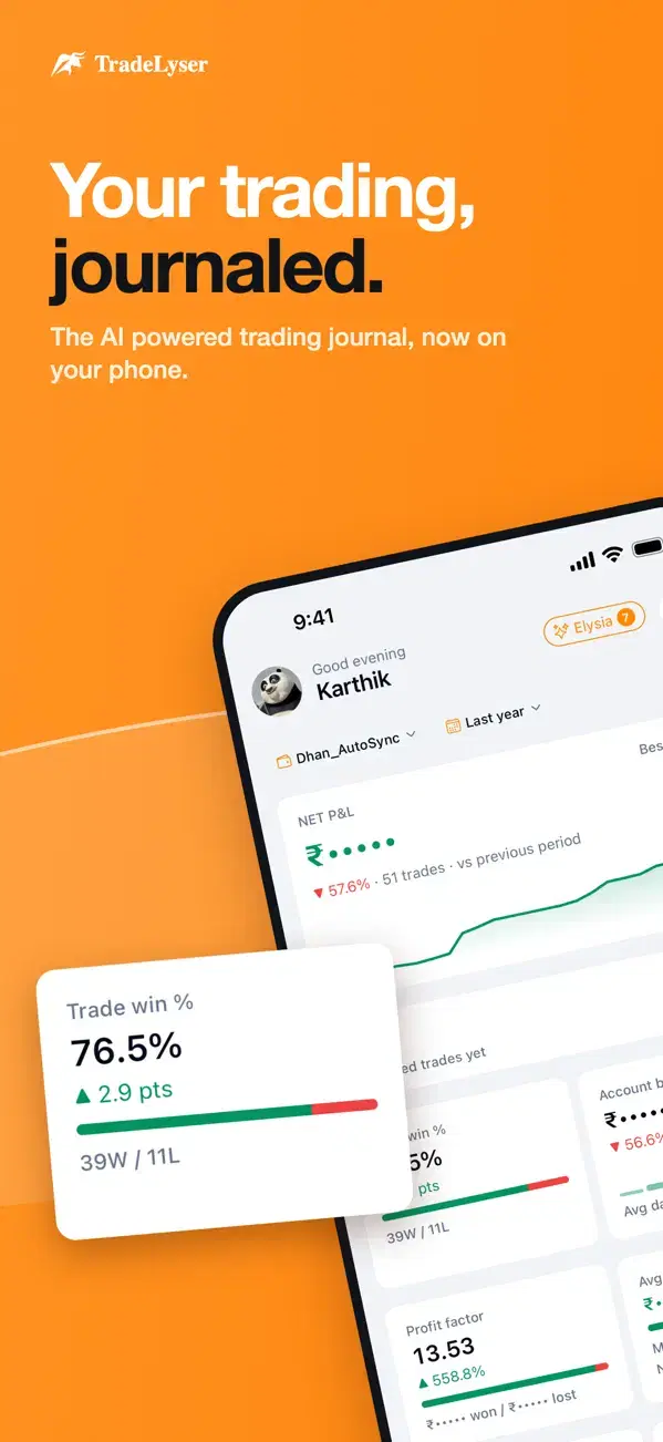 TradeLyser app home screen